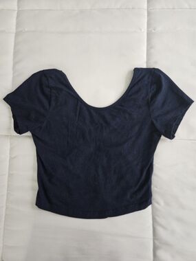 Brandy Melville Navy Cropped Tee